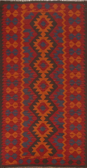 Tribal Wool Kilim Oriental Area Rug 5x9