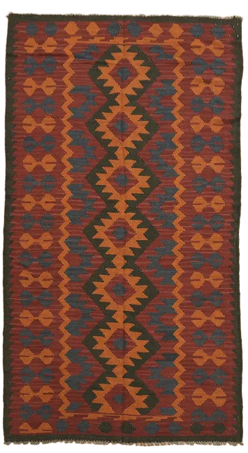 Tribal Wool Kilim Oriental Area Rug 5x9