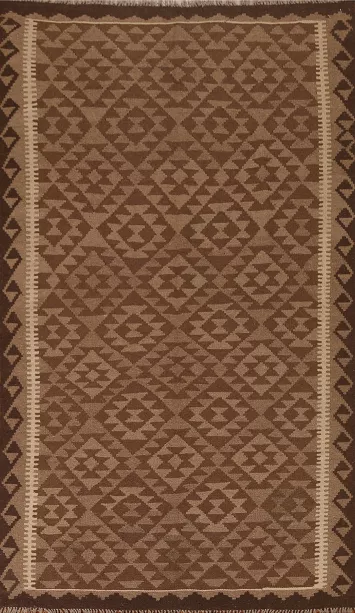 Brown Kilim Oriental Area Rug 5x8