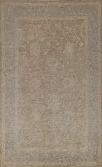 Vegetable Dye Oushak Turkish Area Rug 6x9