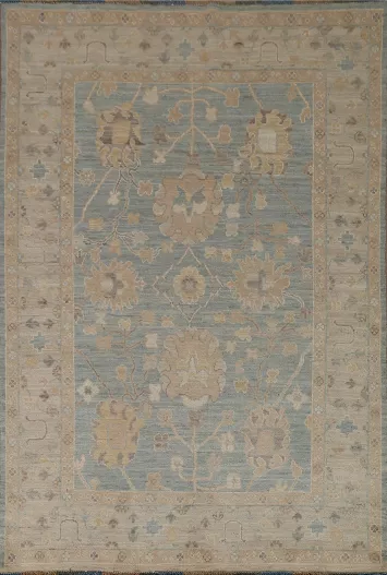 Vegetable Dye Oushak Turkish Area Rug 5x7