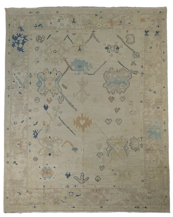 Vegetable Dye Oushak Turkish Area Rug 8x10