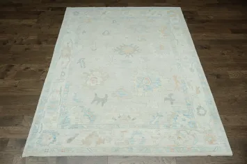 Oushak Vegetable Dye Area Rug 8x11