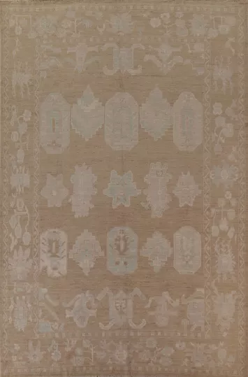 Vegetable Dye Oushak Oriental Area Rug 9x12