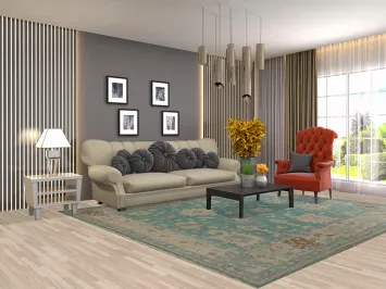 Oushak Vegetable Dye Area Rug 8x10