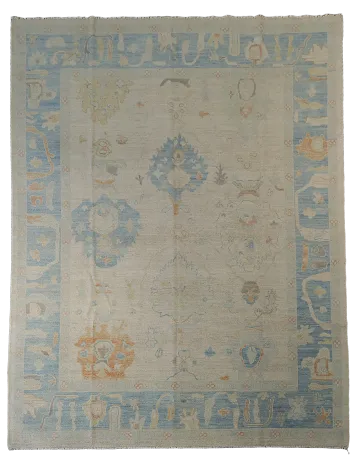 Turkish Oushak Vegetable Dye Area Rug 8x10
