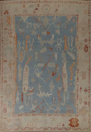 Vegetable Dye Oushak Turkish Area Rug 8x10