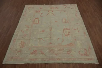 Classic Decor Oushak Vegetable Dye Area Rug 8x10 in Gentle Pastel Shades