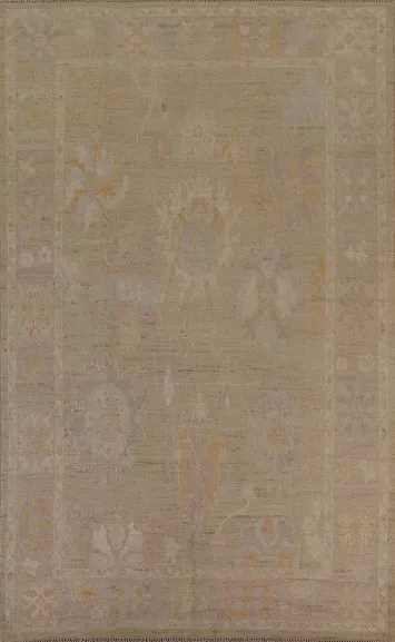 Vegetable Dye Oushak Turkish Area Rug 6x9