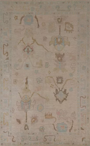 Vegetable Dye Oushak Oriental Area Rug 6x9