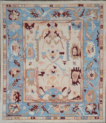 Vegetable Dye Oushak Turkish Area Rug 8x10