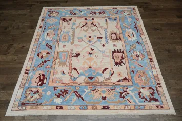 Vegetable Dye Oushak Turkish Area Rug 8x10