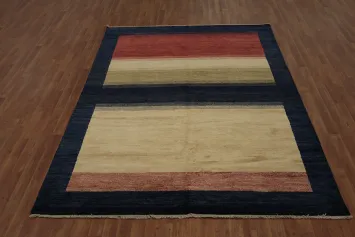 Contemporary Gabbeh Kashkoli Area Rug 6x9 Unique Patterned Design