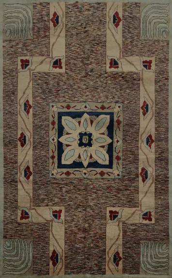 Geometric Gabbeh Kashkoli Area Rug 7x10 for Living Room Harmony
