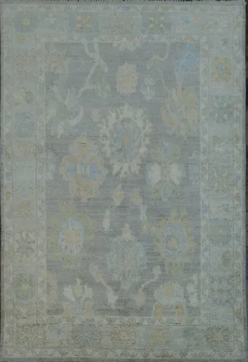 Vegetable Dye Oushak Oriental Area Rug 4x6