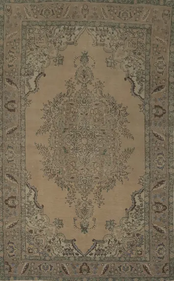 Luxurious Tabriz Persian Area Rug 7x10 with Central and Border Designs