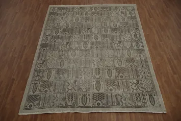 Natural Tones Tabriz Persian Area Rug 9x12 with Leaf Motifs