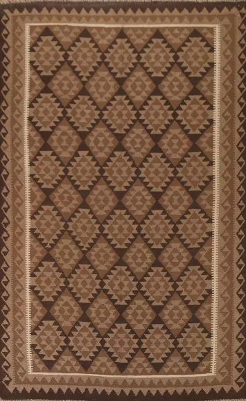 Hand-Woven Wool Kilim Area Rug 7x10