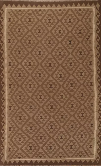Brown Tribal Kilim Area Rug 7x10