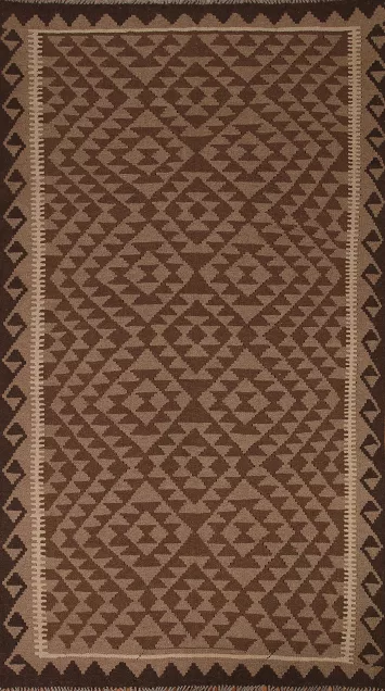 Wool Kilim Geometric Area Rug 5x8