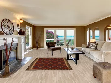 Hand-Woven Wool Kilim Area Rug 5x7