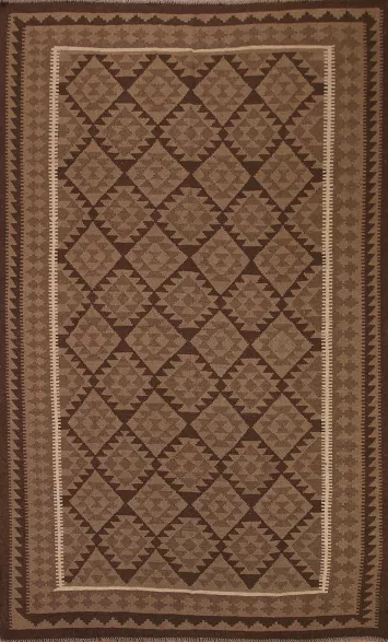 Hand-Woven Wool Kilim Oriental Area Rug 7x10