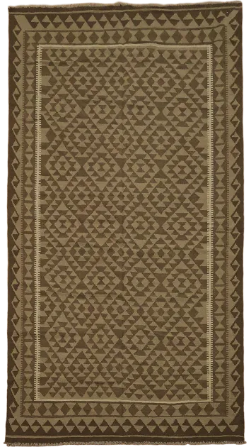 Geometric Kilim Brown Area Rug 6x10