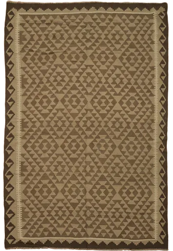 Brown Kilim Oriental Area Rug 7x9