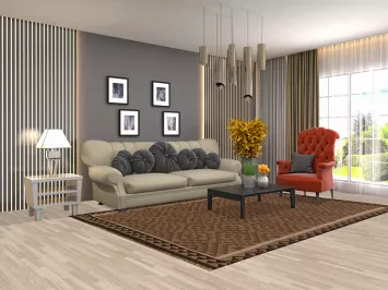 Tribal Kilim Brown Area Rug 7x10