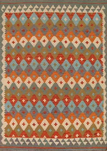 Geometric Kilim Area Rug 5x6