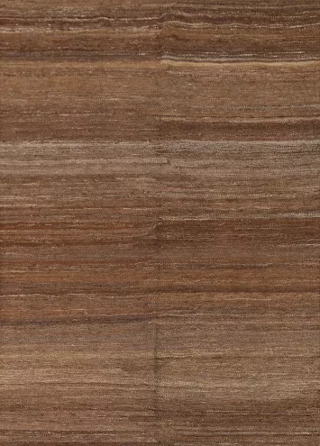 Brown Wool Kilim Earth Tone Area Rug 4x6
