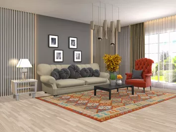 Geometric Kilim Oriental Area Rug 7x10