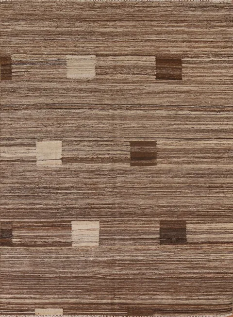 Earth Tone Kilim Geometric Area Rug 6x7