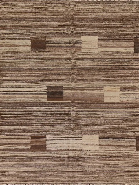 Earth Tone Stripe Kilim Oriental Rug 6x7