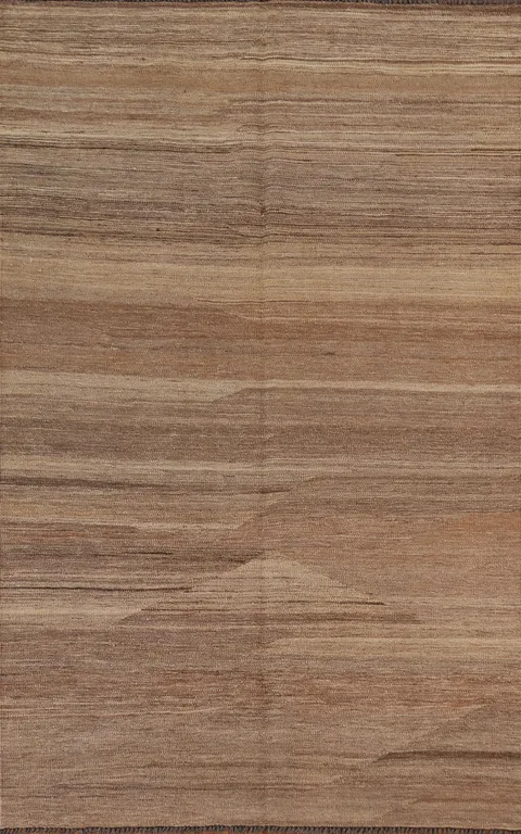 Earth Tone Kilim Modern Area Rug 4x6