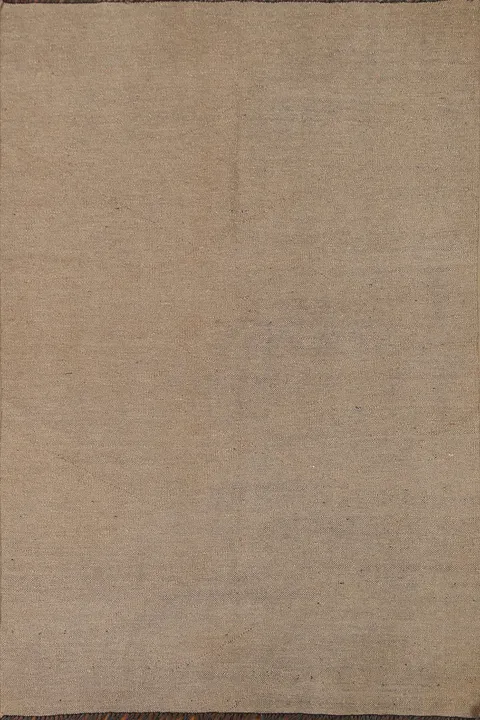 Solid Earth Tone Kilim Oriental Area Rug 4x6