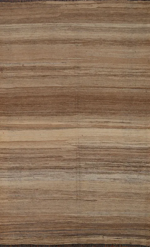 Earth Tone Kilim Modern Area Rug 4x6
