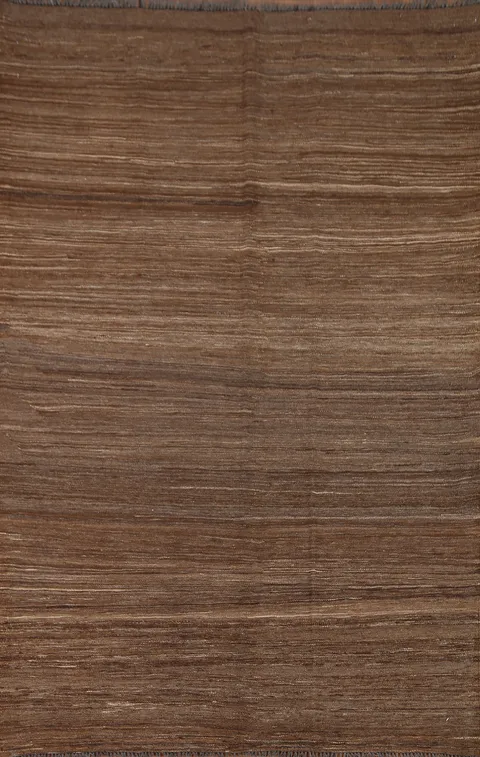 Earth Tone Kilim Contemporary Area Rug 5x6