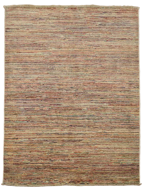 Striped Gabbeh Kashkoli Modern Area Rug 5x7