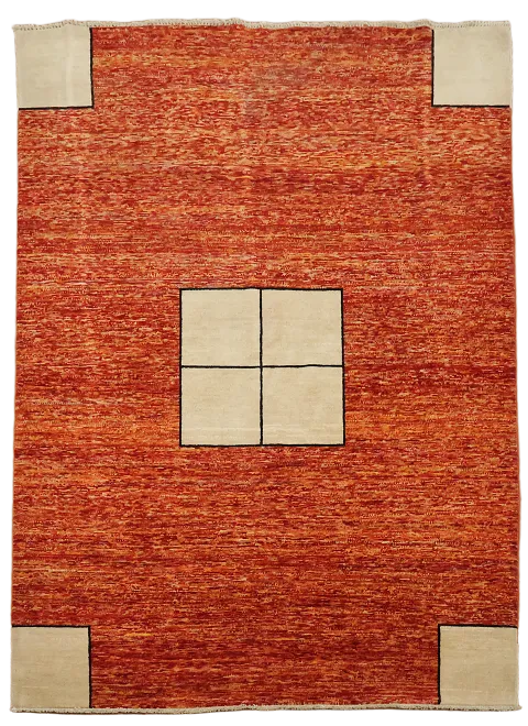 Geometric Gabbeh Kashkoli Modern Area Rug 5x7