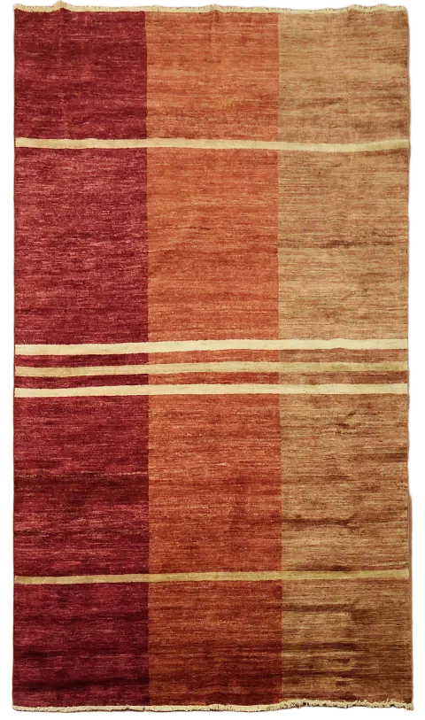 Warm Tones and Stripes Combine in this Chic Area Rug 6x8