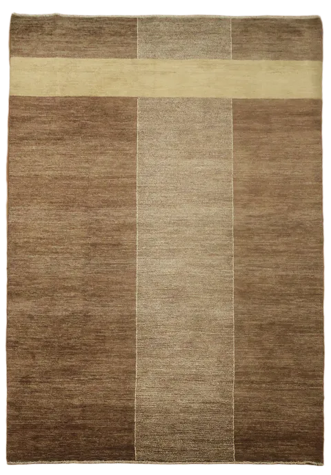 Sophisticated Modern Chic Rug in Natural Brown Tones 6x8