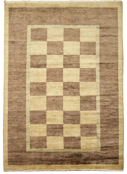 Classic Rectangular Check Design Floor Rug for Cozy Interiors 6x8