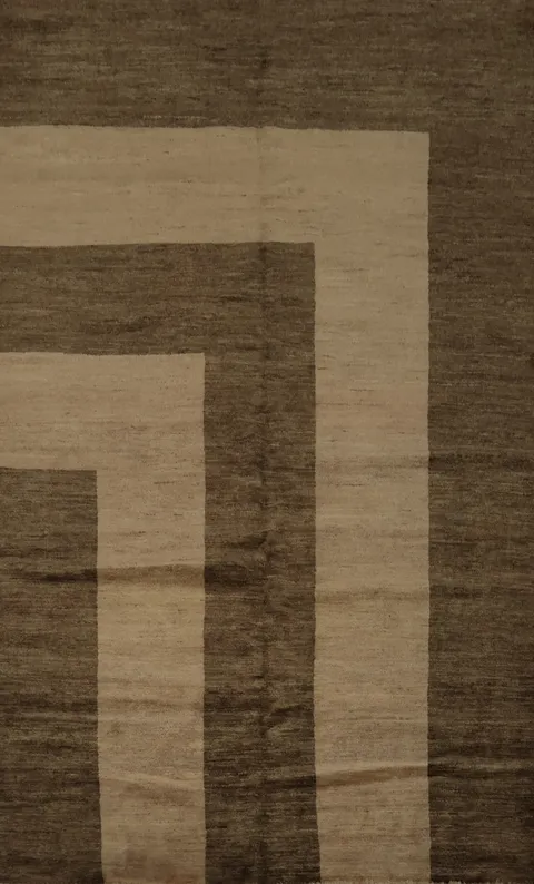 Natural Beauty Gabbeh Modern Area Rug 6x8 with Geometric Lines