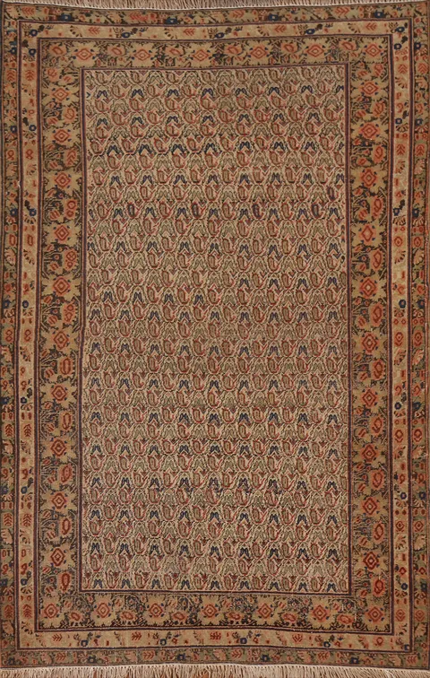 Pre-1900 Antique Vegetable Dye Afshar Persian Area Rug 4x6