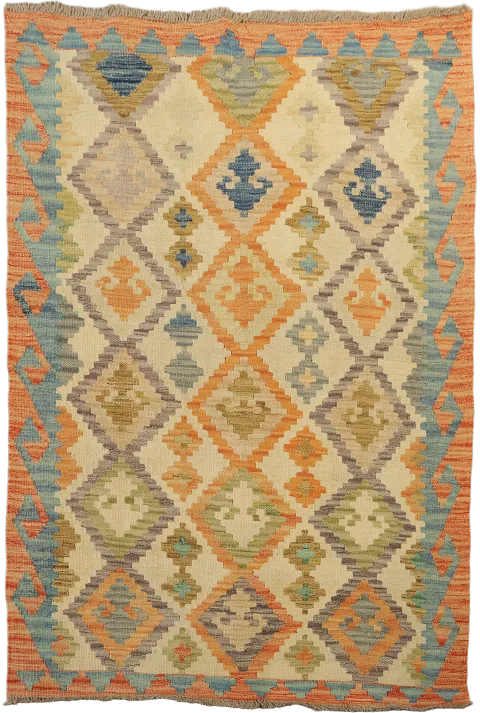Geometric Kilim Oriental Area Rug 3x5
