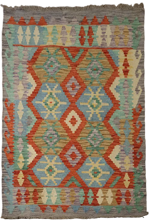 Geometric Kilim Oriental Area Rug 3x5