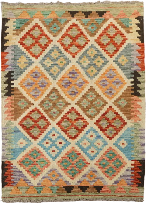 Geometric Kilim Oriental Area Rug 3x5