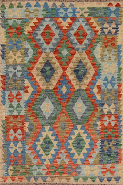 Geometric Kilim Oriental Area Rug 3x5
