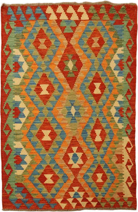 Geometric Kilim Oriental Area Rug 3x5